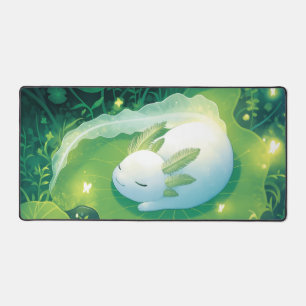 Axolotl Endormi Fantaisiste sur un Nénuphar Magiqu