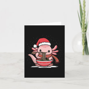 Axolotl Eten Ramen Kerstmis Pyjama Dier Japan Kaart