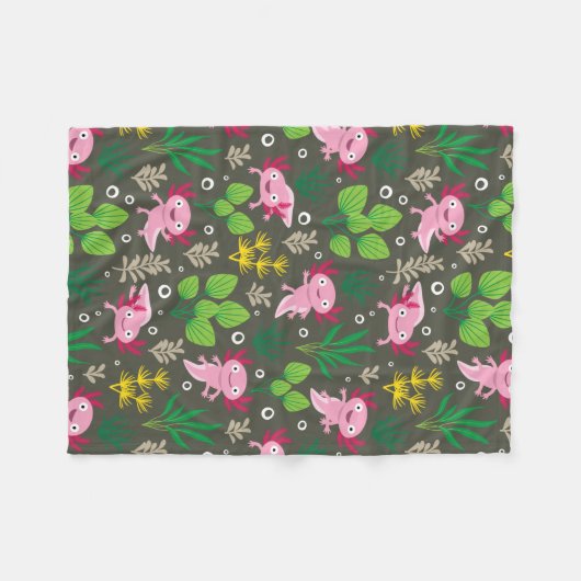 Axolotl Fleece Blanket (Voorkant (Horizontaal))