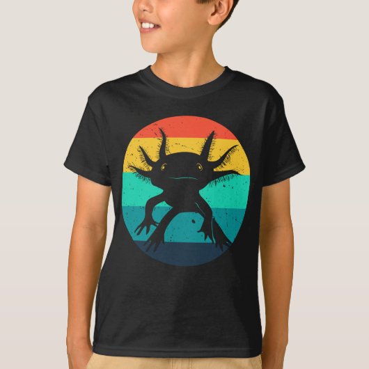 Axolotl Funny Gift Ma Pap Kinder Retro Desig TShir T-shirt (Voorkant)