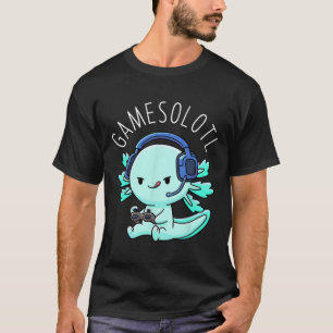 Axolotl Gamer anime geschenken Kawaii jongens meis T-shirt