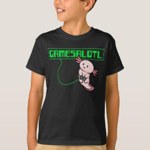 Axolotl Gaming Gamesalotl Kawaii T-shirt