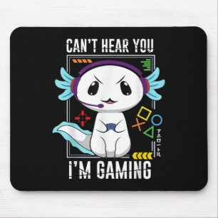 Axolotl Gaming Salamander als Gamer Muismat