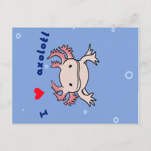 Axolotl Gift Cute Axolotl for Birthday Feestdagenkaart