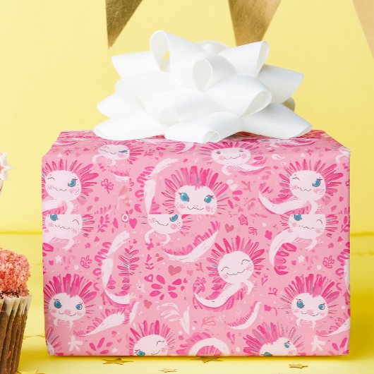 Axolotl gift wrap cadeaupapier