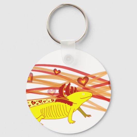Axolotl Gold-Albino Sleutelhanger (Voorkant)