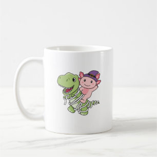 Axolotl Happy Halloween T-rex Mummy Costume Koffiemok