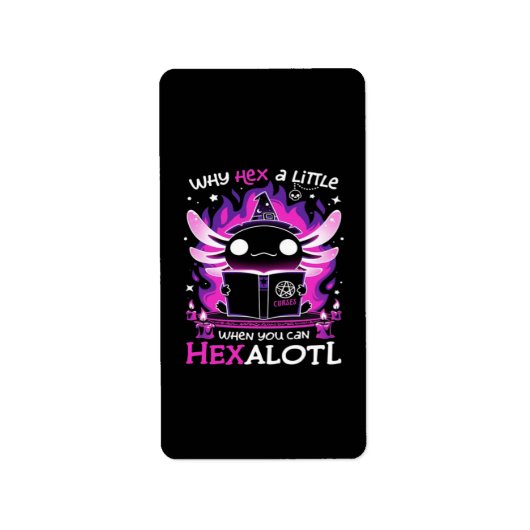 Axolotl Heksenuur - Salamander Etiket (Voorkant)