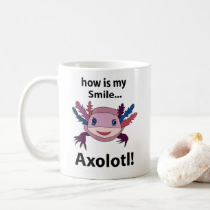 Axolotl Hoe is mijn glimlach grappig Axolotl Koffiemok