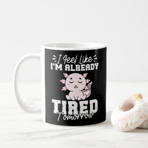 Axolotl Ik voel me morgen al moe Koffiemok