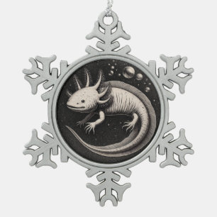 Axolotl  Illustratie Tin Sneeuwvlok Ornament