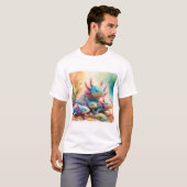 Axolotl in Harmony 060624AREF108 - Watercolor T-shirt (Voorkant volledig)