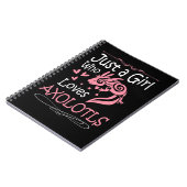 Axolotl is gewoon een meisje dat van Axolotls Mann Notitieboek (Linkerzijde)