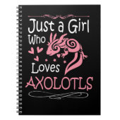 Axolotl is gewoon een meisje dat van Axolotls Mann Notitieboek (Voorkant)