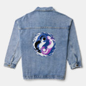 Axolotl Japans Yin Yang Ching Yang Denim Jacket (Achterkant)