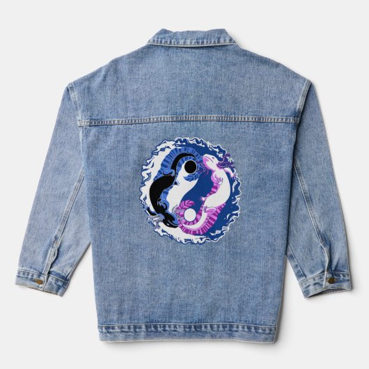 Axolotl Japans Yin Yang Ching Yang Denim Jacket (Achterkant)
