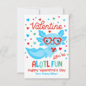 Axolotl Je bent Alotl Fun Valentijn Classroom Kaar Kaart (Voorkant)