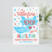 Axolotl Je bent Alotl Fun Valentijn Classroom Kaar Kaart (Staand voorkant)