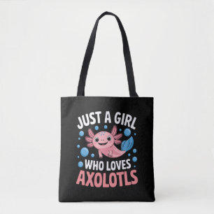 Axolotl Kawaii Gewoon Een Meisje Dat Van Axolotls  Draagtas