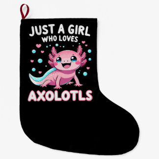 Axolotl Kawaii Gewoon Een Meisje Dat Van Axolotls Grote Kerstsok