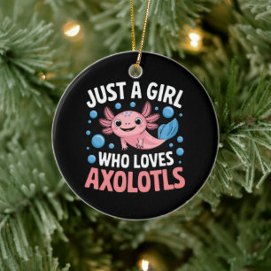 Axolotl Kawaii Gewoon Een Meisje Dat Van Axolotls  Keramisch Ornament