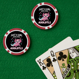 Axolotl Kawaii Gewoon Een Meisje Dat Van Axolotls Poker Chips