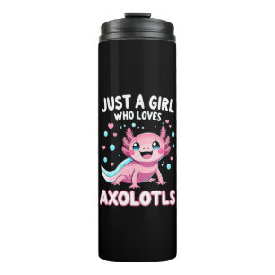 Axolotl Kawaii Gewoon Een Meisje Dat Van Axolotls  Thermosbeker