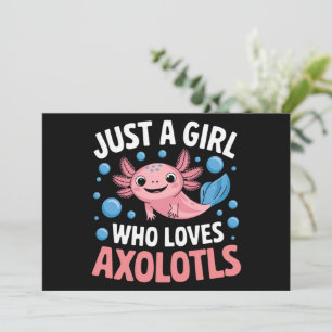 Axolotl Kawaii is gewoon een meisje dat van Axolot Kaart