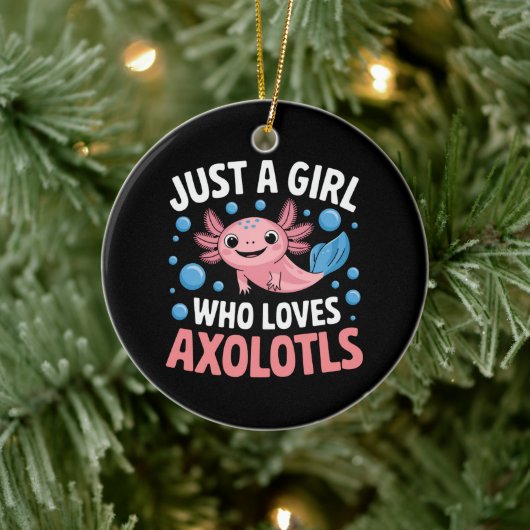 Axolotl Kawaii is gewoon een meisje dat van Axolot Keramisch Ornament (Boom)