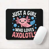 Axolotl Kawaii is gewoon een meisje dat van Axolot Muismat (Met muis)