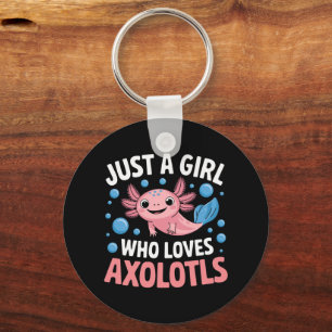 Axolotl Kawaii is gewoon een meisje dat van Axolot Sleutelhanger