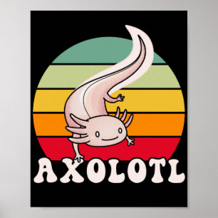 Axolotl Kawaii Poster
