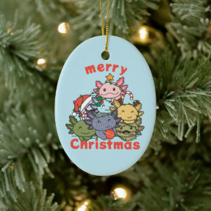 Axolotl kerstboom Funny Animal Kerstmis Keramisch Ornament