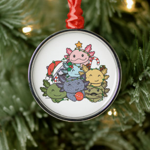 Axolotl kerstboom Funny Animal Kerstmis Metalen Ornament