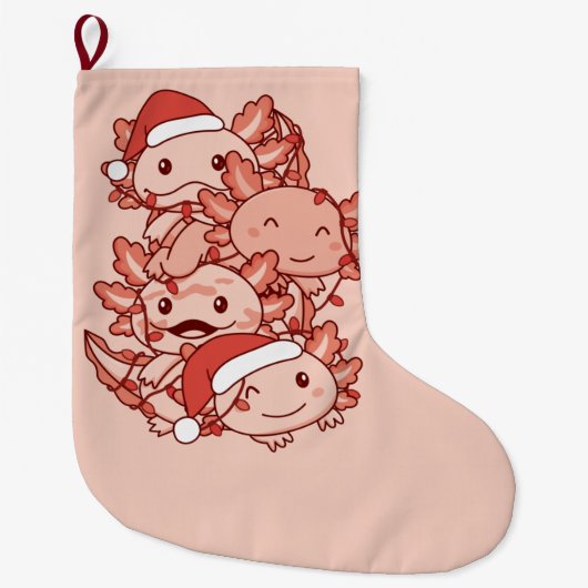 Axolotl kerstboomdieren Axolota Grote Kerstsok (Voorkant)