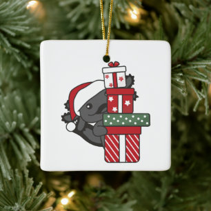 Axolotl-kerstcadeau-winterdieren Axolotl Keramisch Ornament