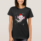 Axolotl-kerstlampjes met kerstmis t-shirt (Voorkant)