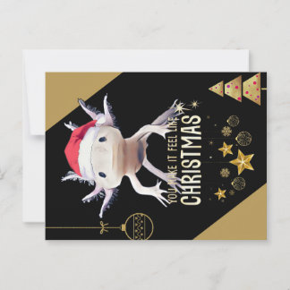 Axolotl-Kerstmis Briefkaart