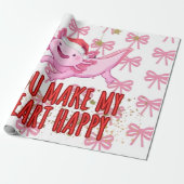 Axolotl-Kerstmis Cadeaupapier (Uitgerold)