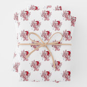 Axolotl Kerstmis Candycane Inpakpapier Vel (In situ)