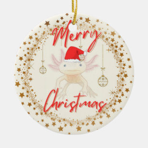 Axolotl-Kerstmis Keramisch Ornament