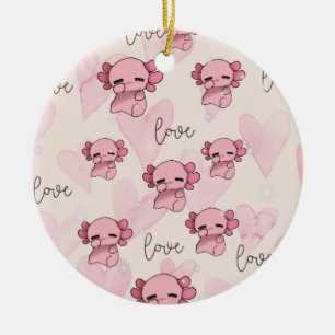 Axolotl-Kerstmis Keramisch Ornament