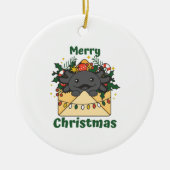 Axolotl Kerstmis Winter Animals Axolotl Keramisch Ornament (Voorkant)