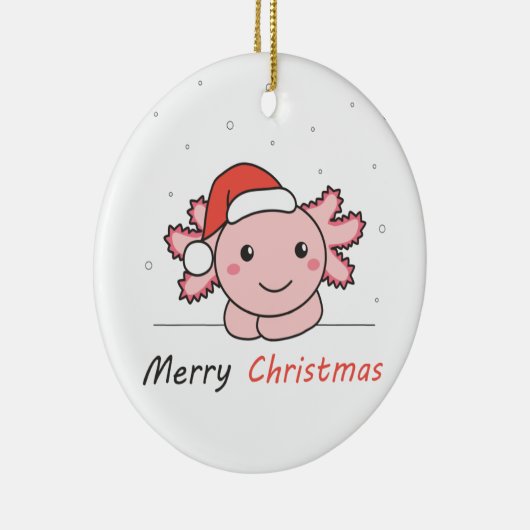 Axolotl kerstwinterdieren Axolotl Keramisch Ornament (Rechts)