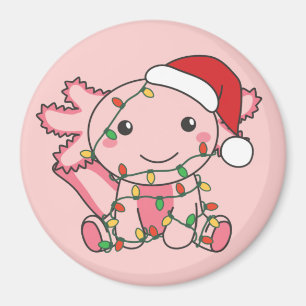Axolotl Kerstwinterdieren Axolotls Magnet Magneet