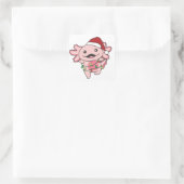 Axolotl Kerstwinterdieren Axolotls Square S Vierkante Sticker (Tas)