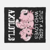 Axolotl Kinderen Kawaii Axolotl Gift Girls Axolotl Fleece Deken (Voorkant (Horizontaal))