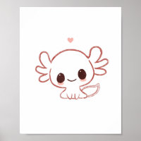 Axolotl kunst schattige kunst