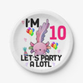 Axolotl Laten we veel amfibische salamander feeste Papieren Bordje (Voorkant)