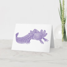 Axolotl Lege Wenskaart - PURPER